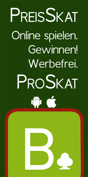 Skat online und werbefrei spielen. Just-for-fun oder um Geld auf allen mobilen Geräten und am PC/Mac.